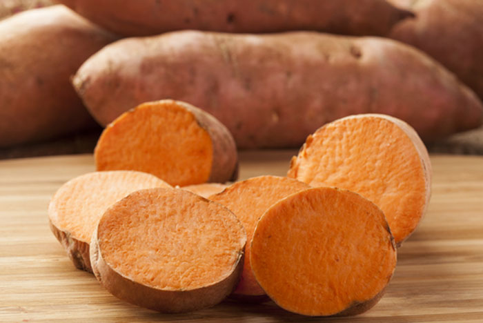 sweet potato cut