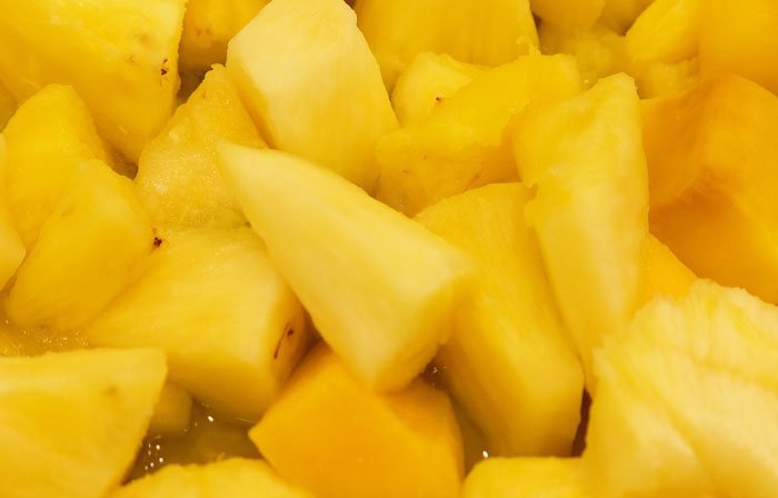 Close-up Pineapple pieces