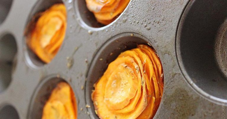 Slice Sweet Potatoes, Put Them in a Muffin Pan for the Healthiest Snack - Featured image