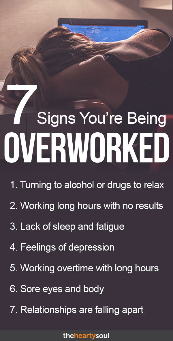7 Signs You Are Being Overworked | Printable Poster