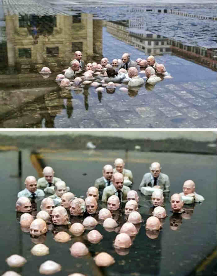 A Statue in Berlin of “Politicians Discussing Global Warming”