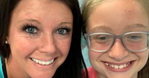 What Is Hair-Grooming Syncope? The Condition Is Triggered by Hair Styling black haired woman with young blond girl wearing glasses smiling