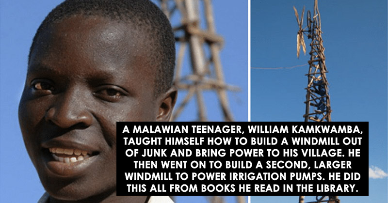 malawian teenager taught himself to build a windmill from junk