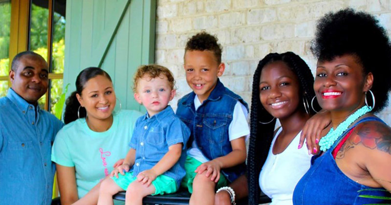 black family adopts white baby