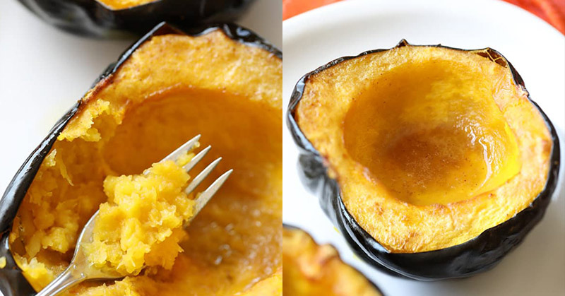 acorn squash with butter maple syrup and cayenne