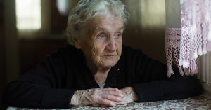 lonely older woman