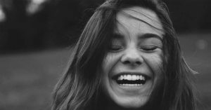 woman smiling