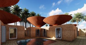 Bowl-Shaped Roofs Collect Rainwater and Cool House homes with bowls