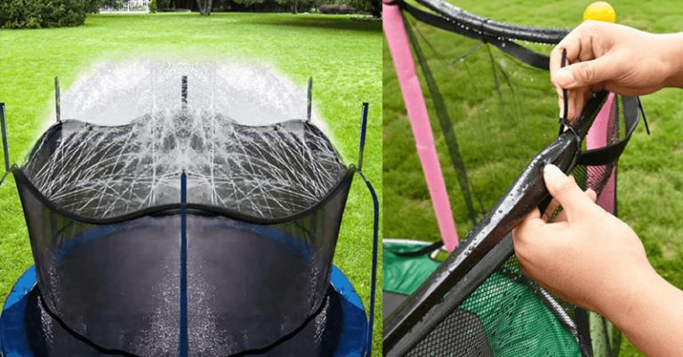 This Sprinkler System Turns Your Trampoline into the Ultimate Water Toy for Your Kids - Featured image