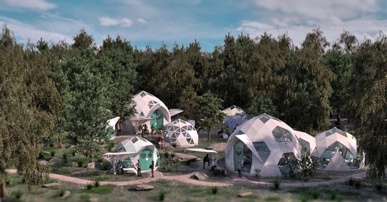 Carbon-Neutral Bioceramic Geodesic Dome Homes Last 500 Years And Don’t Burn Or Rust - Featured image