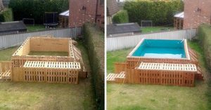 How To Build The Coolest Looking 'Pallet Swimming Pool' Ever, Using Only 40 Pallets! pallet swimming pool