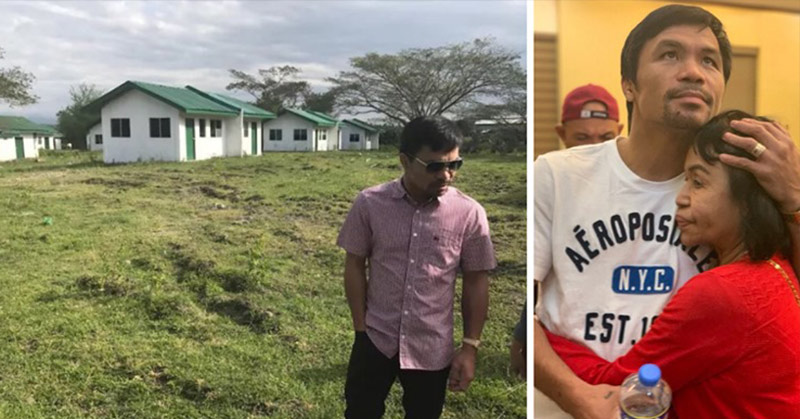 Pro boxer Manny Pacquiao wins $1.5 million, uses it to build 1,000 homes for the poor - Featured image