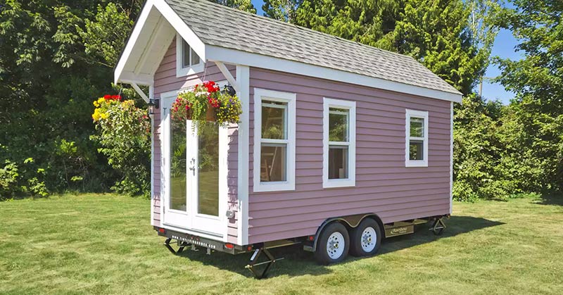 candy colored tiny home