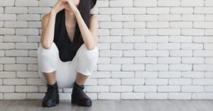 woman squatting