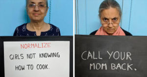 Mom Goes Viral After Son Convinces Her To Put Her Worldly Wisdom On Signs mom signs