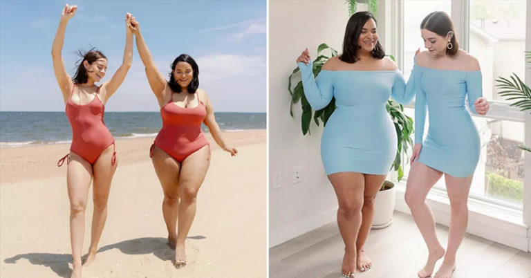 Two Friends Show How The Same Outfit Looks On Different Body Types - Featured image