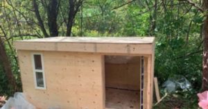 wooden shelter