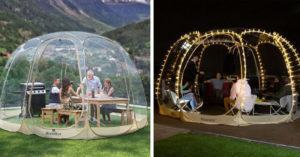 You Can Turn Your Backyard Into a Winter Oasis With This Giant Outdoor Bubble Tent outdoor bubble tent