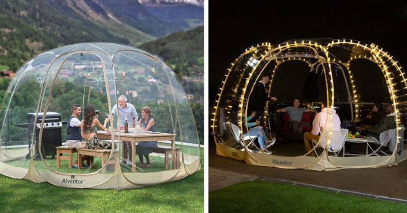 You Can Turn Your Backyard Into a Winter Oasis With This Giant Outdoor Bubble Tent - Featured image
