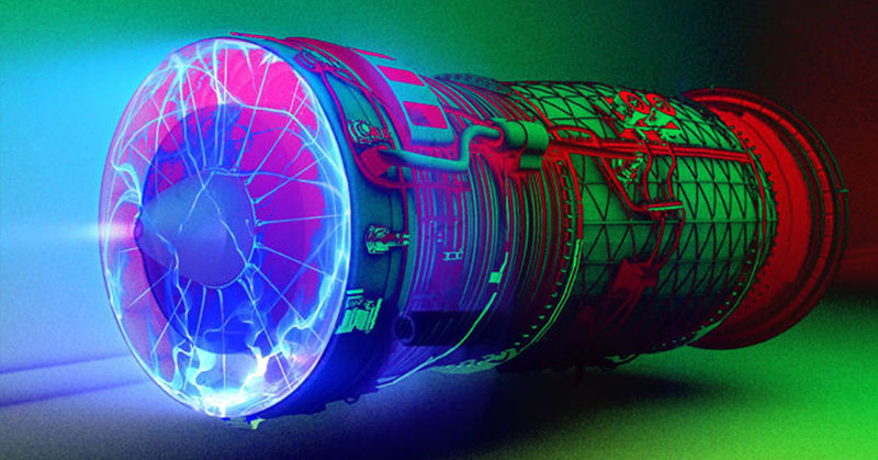 jet engine turns electricity into thrust