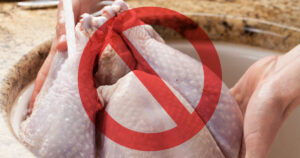 washing turkey