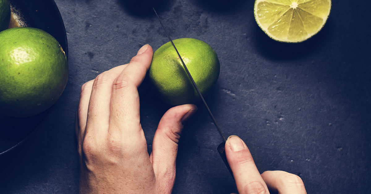 limes being cut