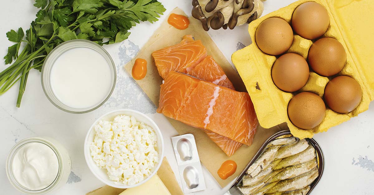 variety of sources of vitamin D. Salmon, eggs, cheese, sardines