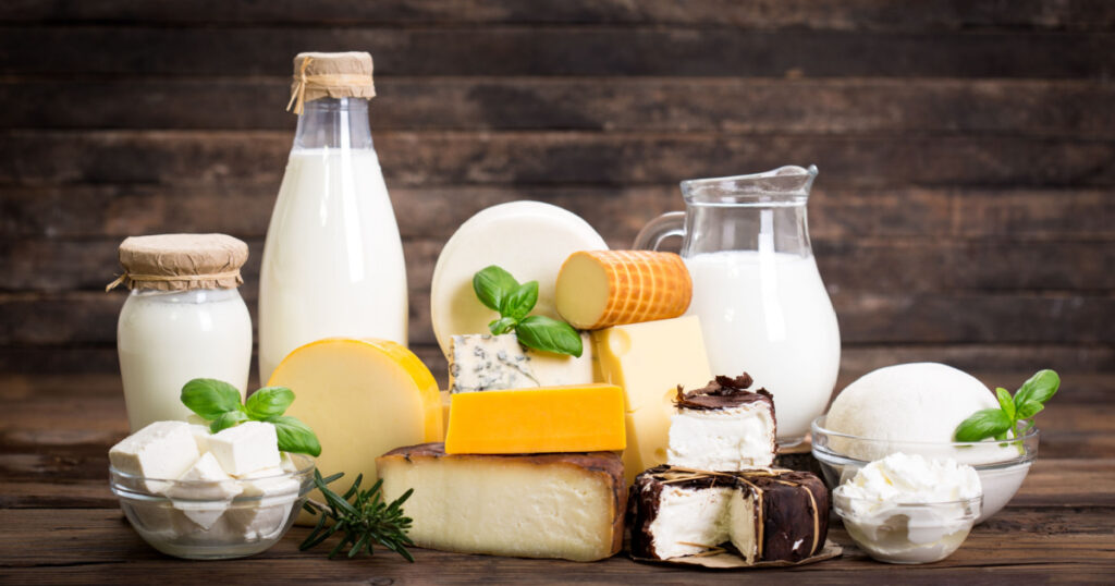 Various dairy products

