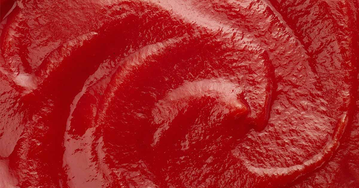 close up of ketchup showing texture