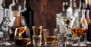 various alcoholic beverages