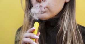 female vaping
