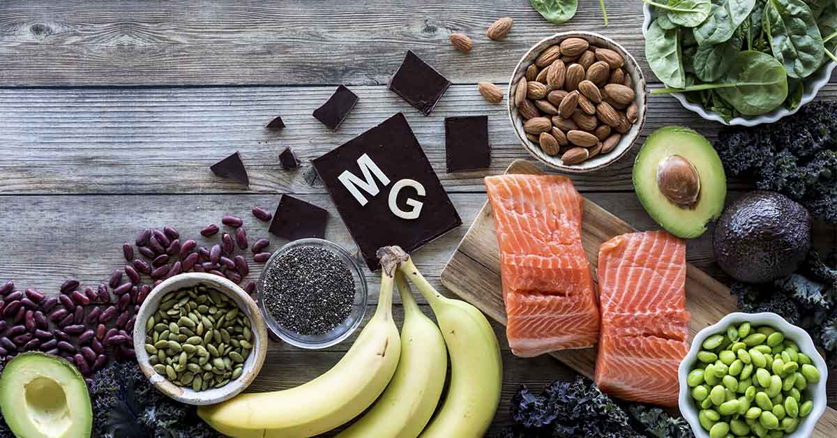 Various food sources of Magnesium. Magnesium deficiency concept