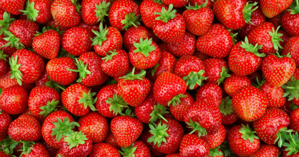 Strawberries background. Strawberry. Food background.