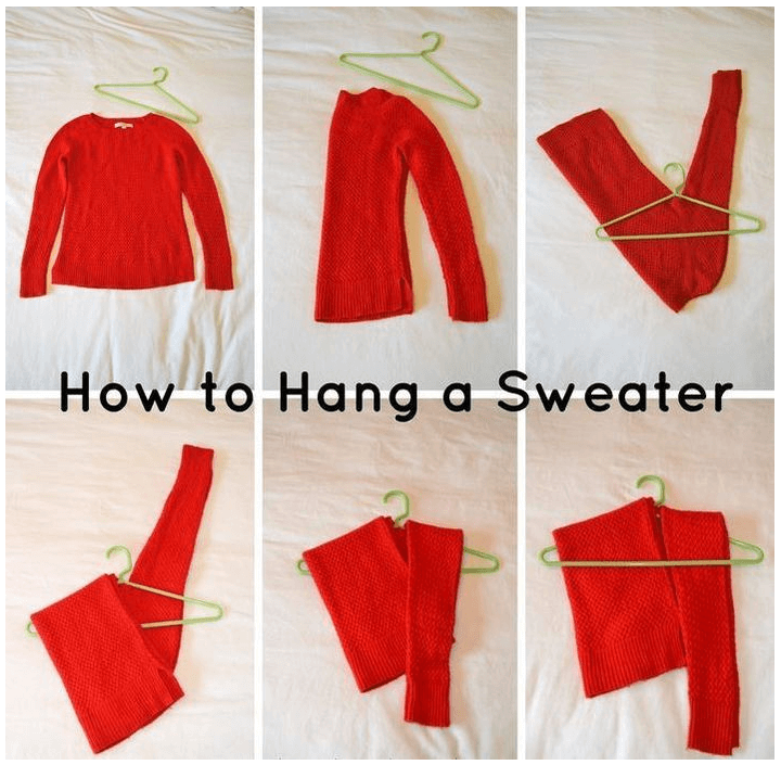 how to hang a sweater hack