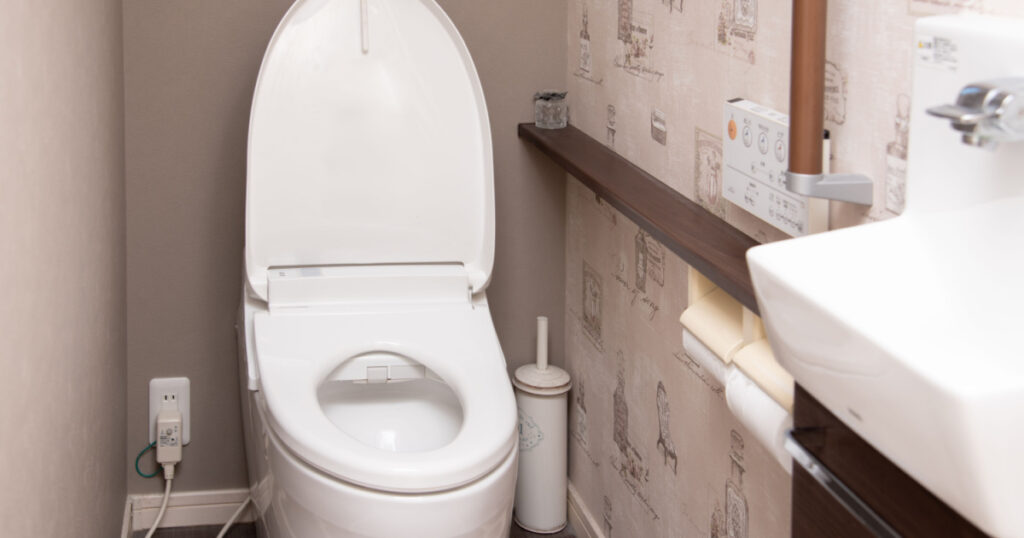 Clean toilet after home remodeling