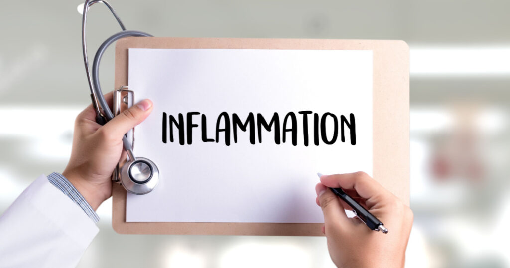 Inflammation Joint inflammation concept Medical Report , lymph glands , allergies. dermatology.