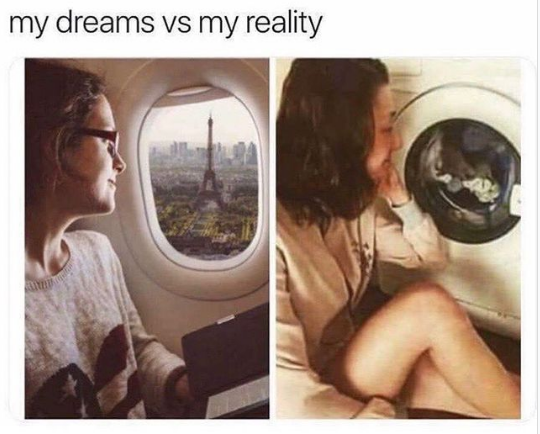 dream vs reality meme