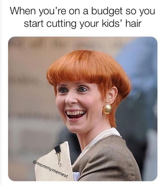 budget hair meme
