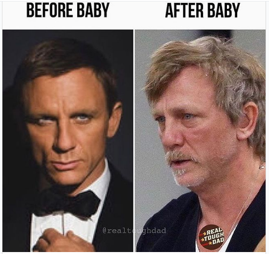before and after baby meme