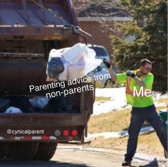 advice from non-parents meme