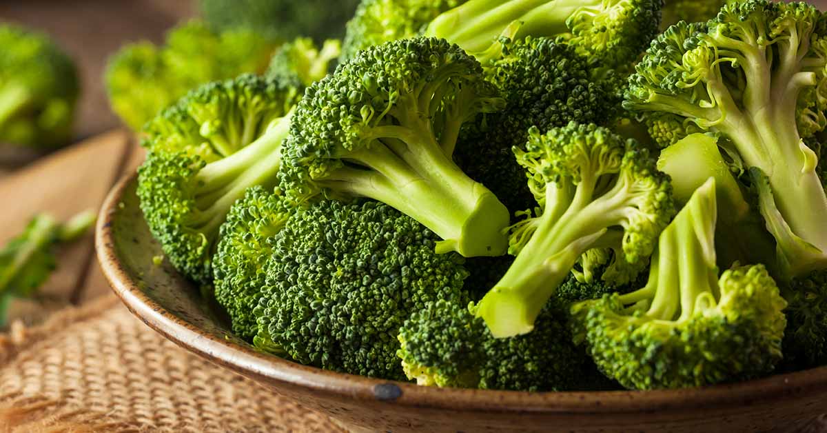 cut broccoli on plate