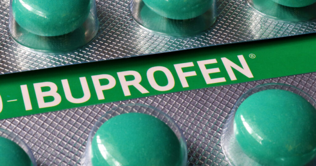 Ibuprofen is a medication in the nonsteroidal anti-inflammatory drug class that is used for treating pain, fever, and inflammation. This includes painful menstrual periods, and migraines.