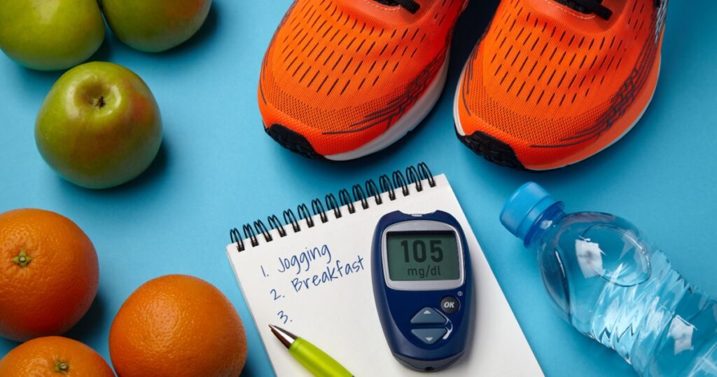 Healthy lifestyle concept to maintain normal blood glucose levels