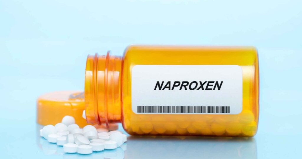 Naproxen Drug In Prescription Medication Pills Bottle