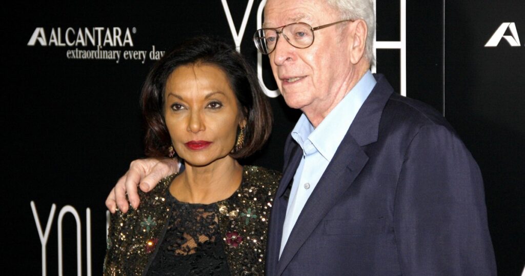 Shakira Caine and Michael Caine at the Los Angeles premiere of 'Youth' held at the DGA Theatre in Hollywood, USA on November 17, 2015.