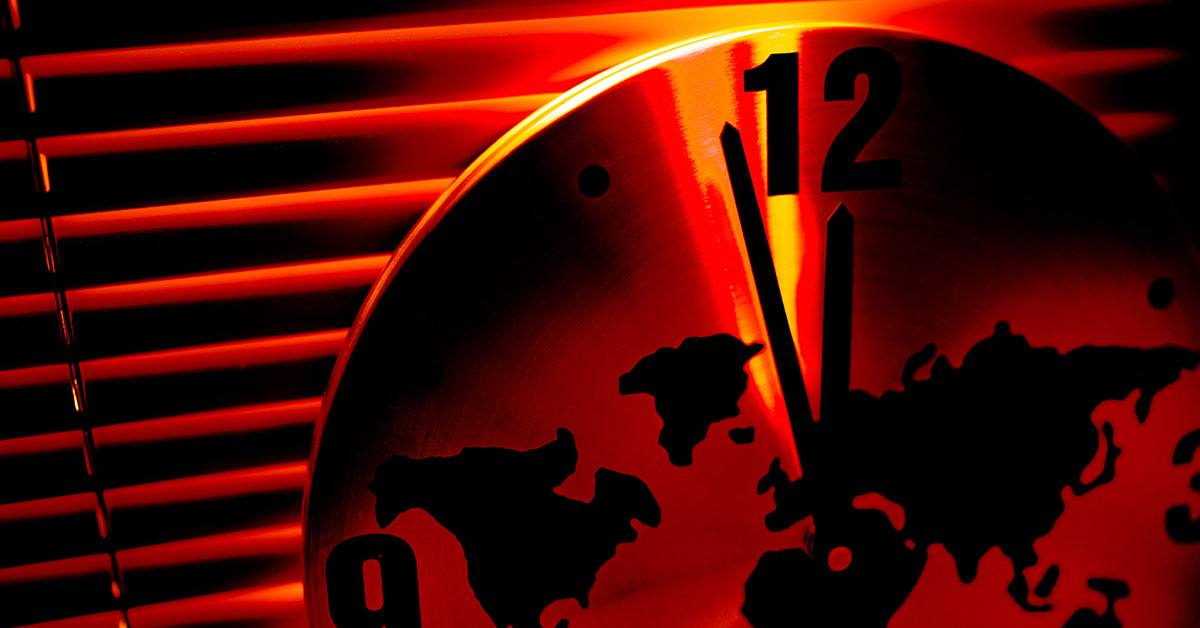 Doomsday clock illustration