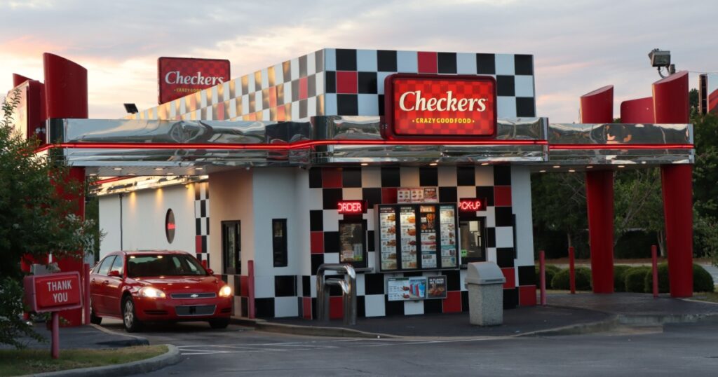 COLUMBUS, GEORGIA/ USA - 06-17-2020 Checkers restaurant in the USA.