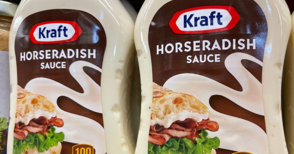 Grovetown, Ga USA - 05 18 22: Retail store Kraft Horseradish sauce