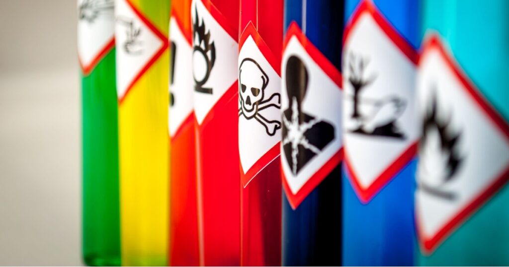 Chemical hazard pictograms Toxic focus