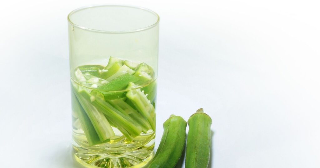 Fresh water with Okra, Lady's Fingers in Water